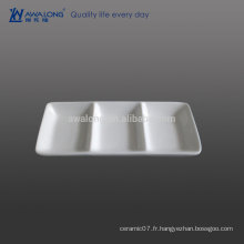 Plat rectangulaire en forme rectangulaire en porcelaine de style asiatique à petit volume